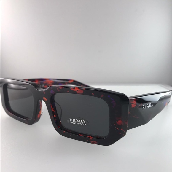 Authentic- New - PRADA 06YS 06V5S0 Abstract Orange Dark Grey - Picture 8 of 15